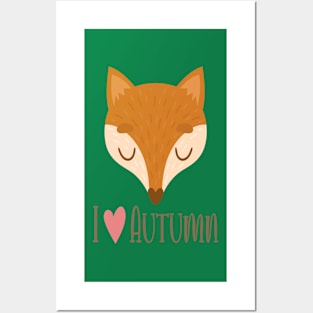 I LOVE AUTUMN FOX Posters and Art